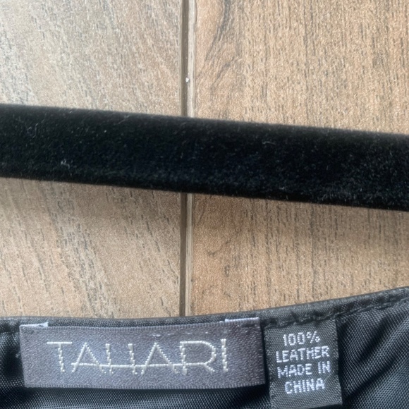 Black leather Tahari dress - Picture 4 of 6